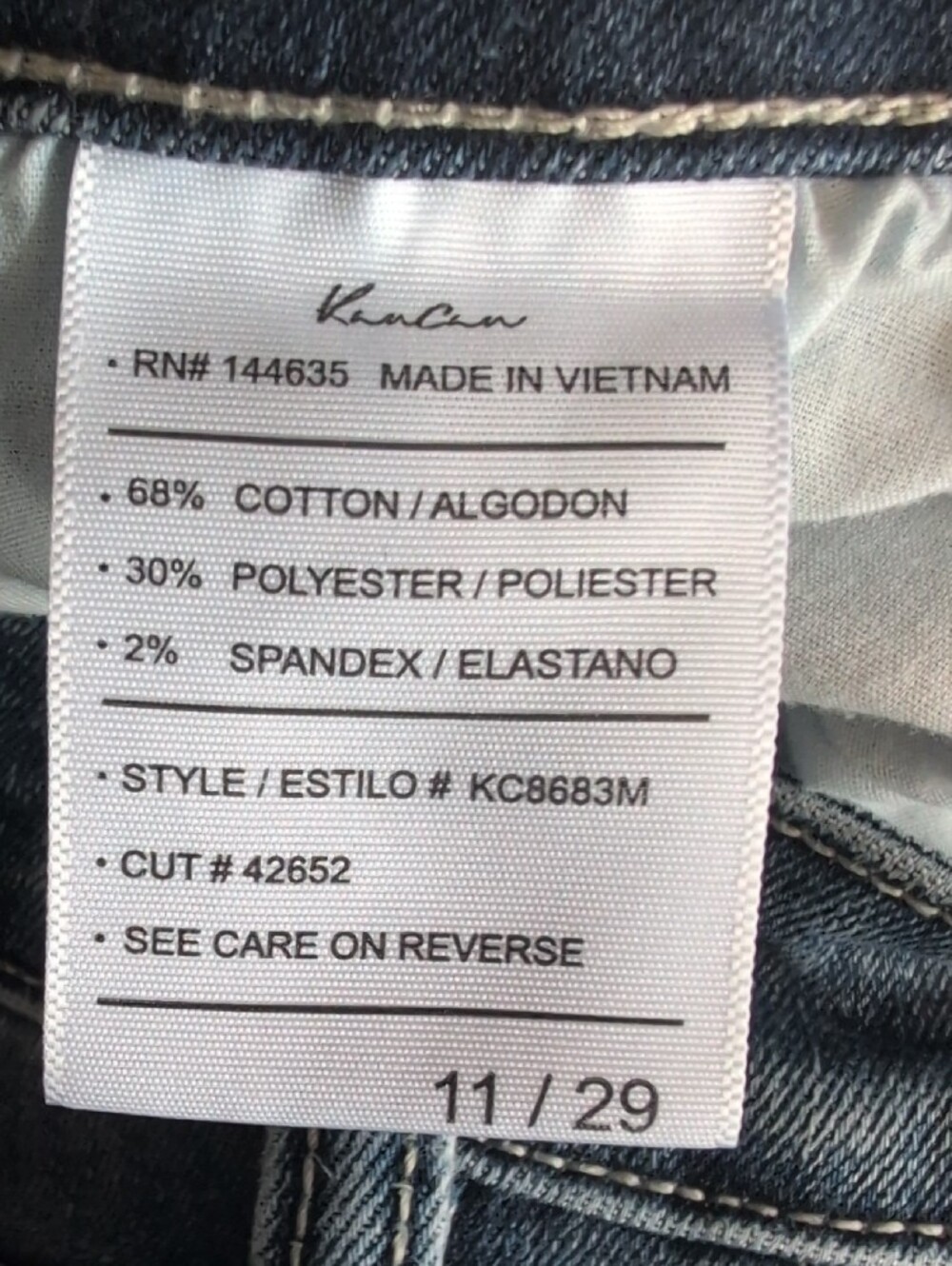 KanCan Cade High Rise Boot Cut Jeans KC8683M 11/29 872A - Picture 7 of 7